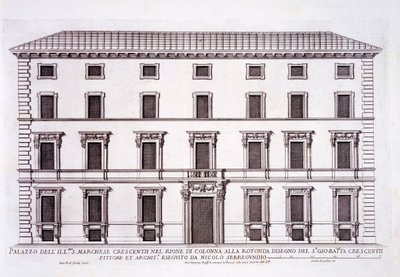 Palazzo del Marchese Giovanni Battista Crescentii, Roma, da 